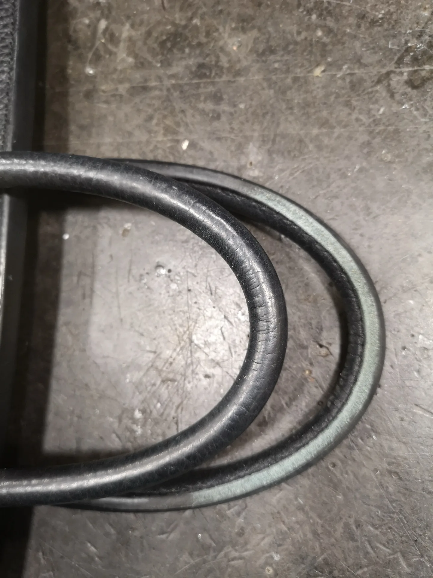 Hand-finished leather strap in the workshop
