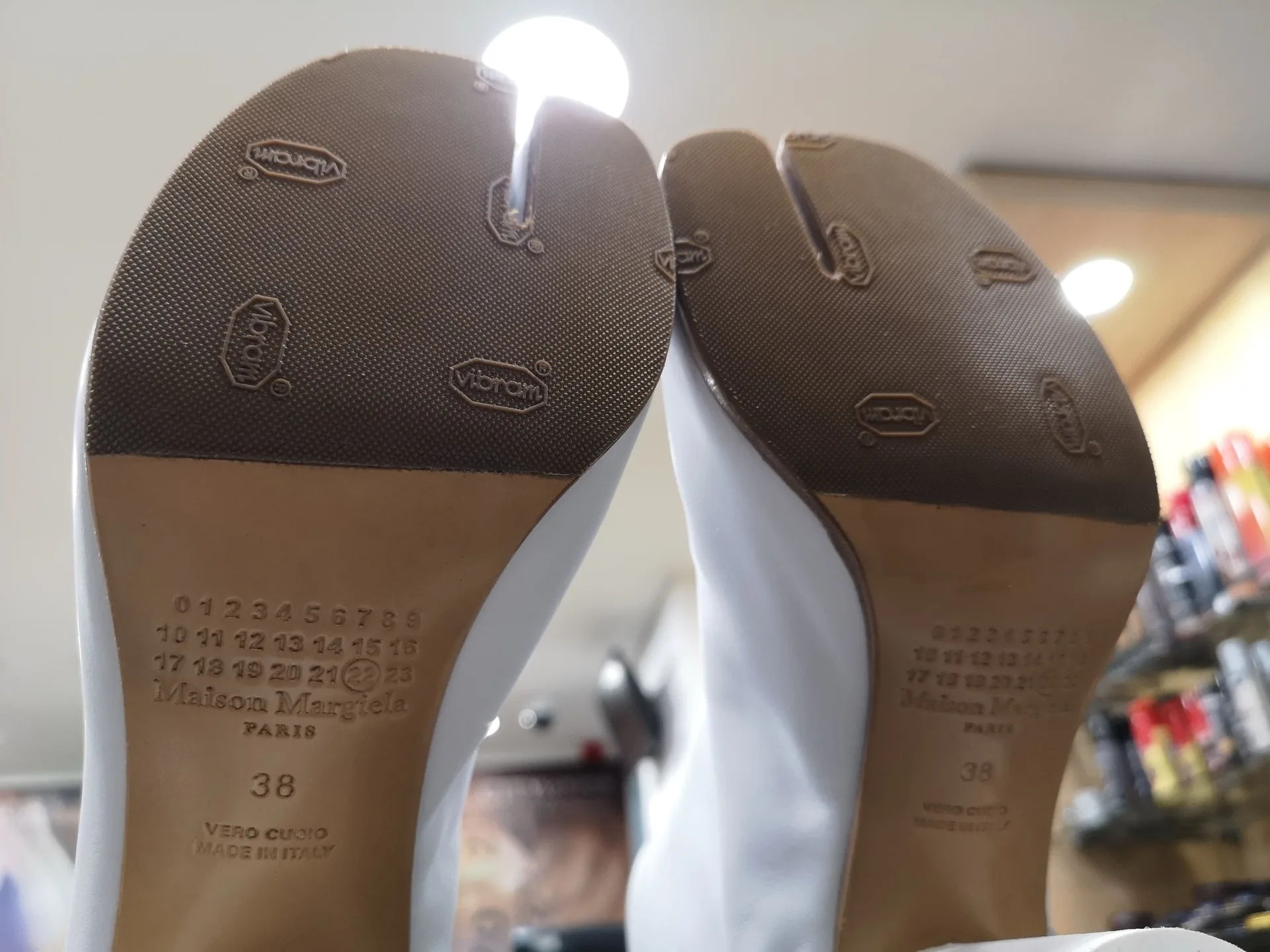Maison Margiela Tabi sandals after Vibram resole - The Cobbler's Studio Banstead