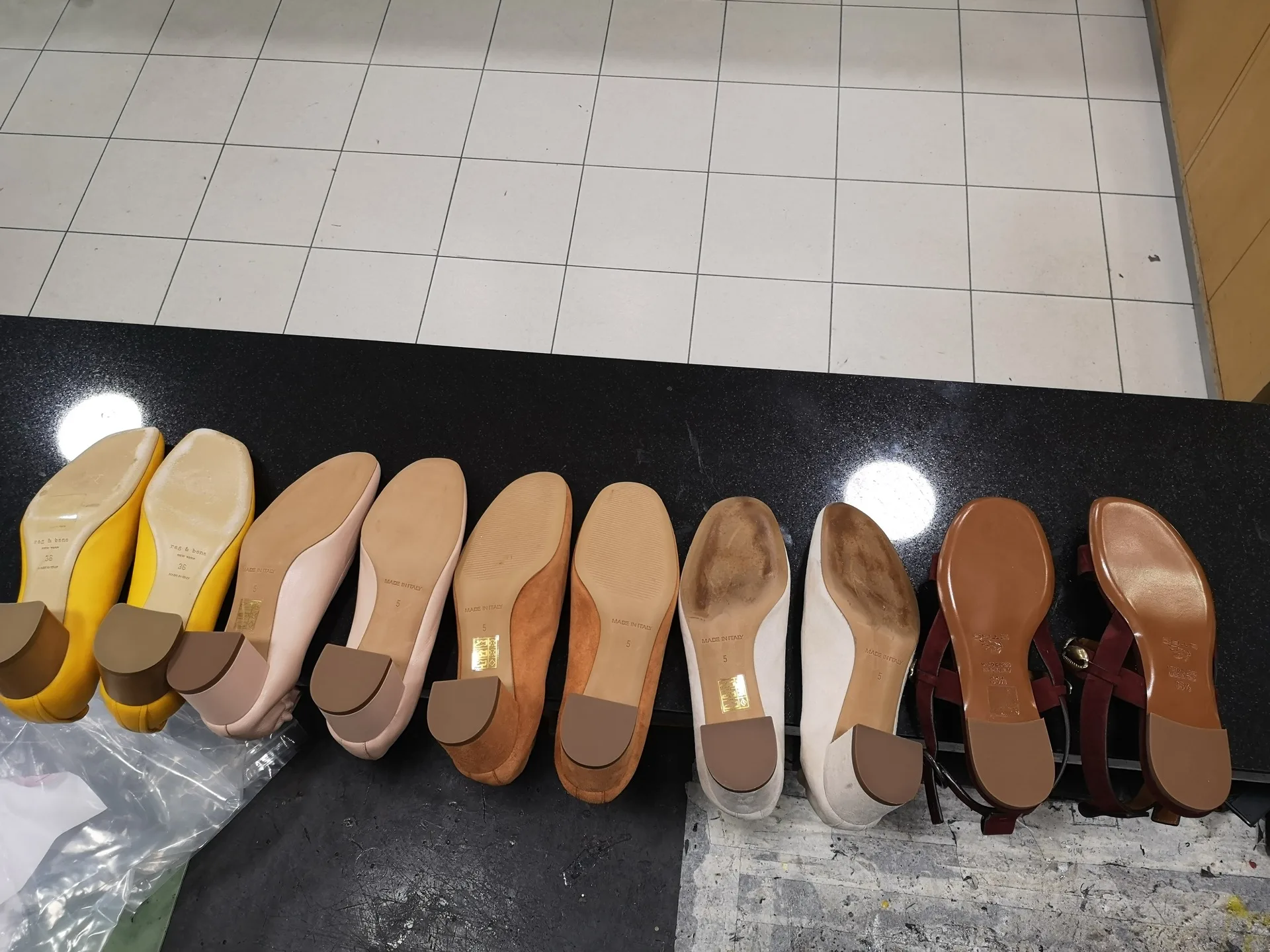 Women's shoes after sole repair - The Cobbler's Studio Banstead